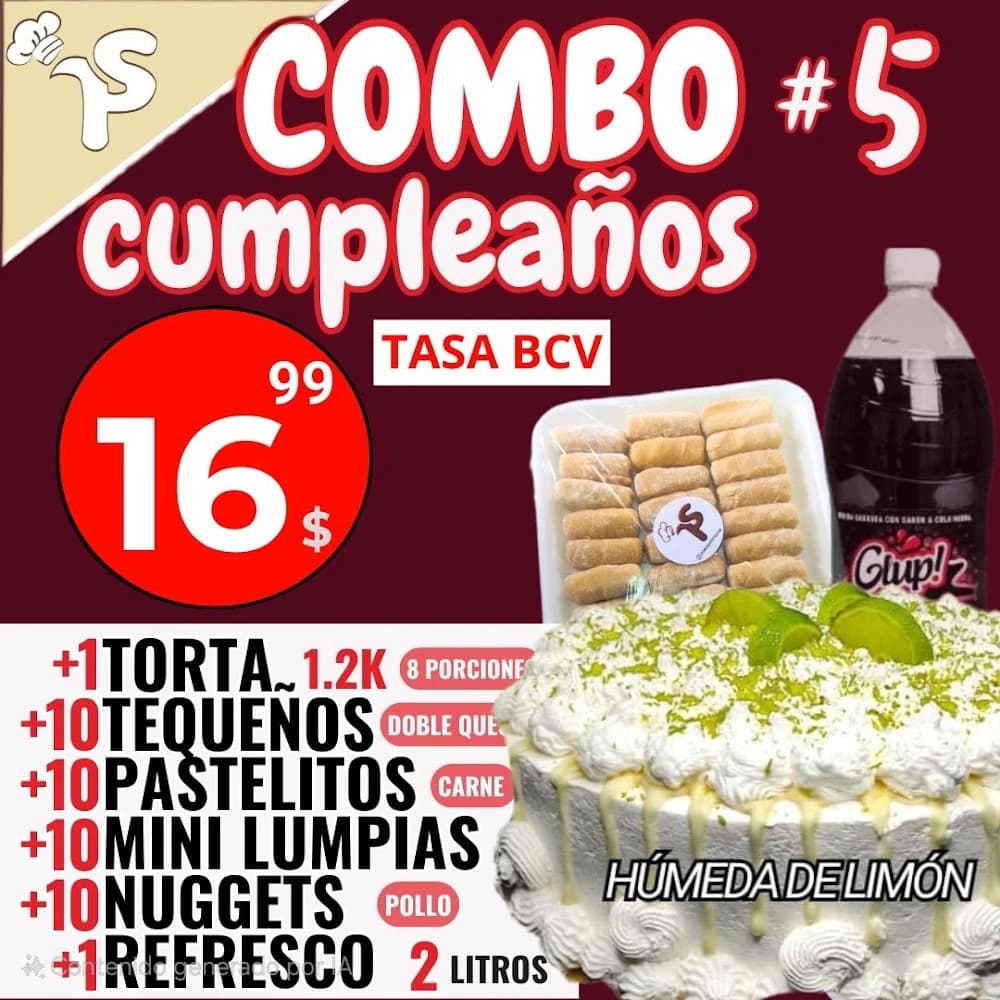 Combo cumpleaños CINCO Torta 19
