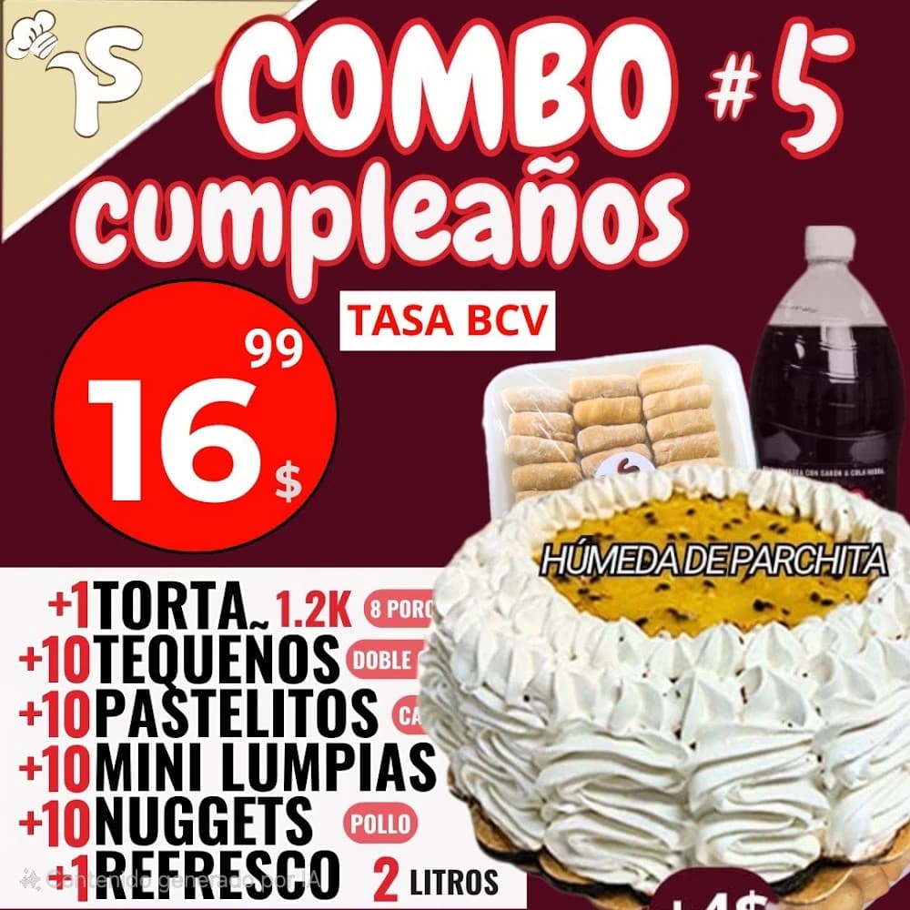 Combo cumpleaños CINCO Torta 20