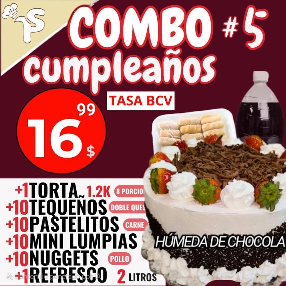 Combo cumpleaños CINCO Torta 23
