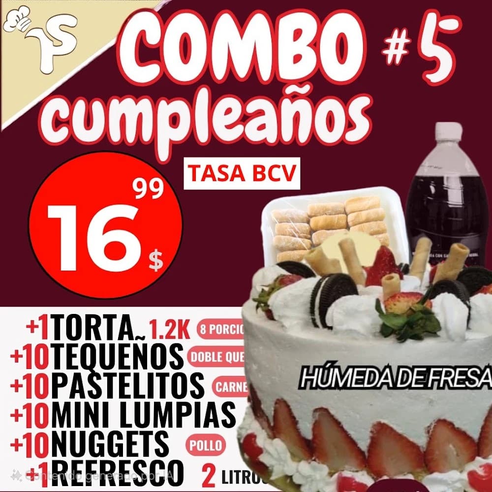 Combo cumpleaños CINCO Torta 24
