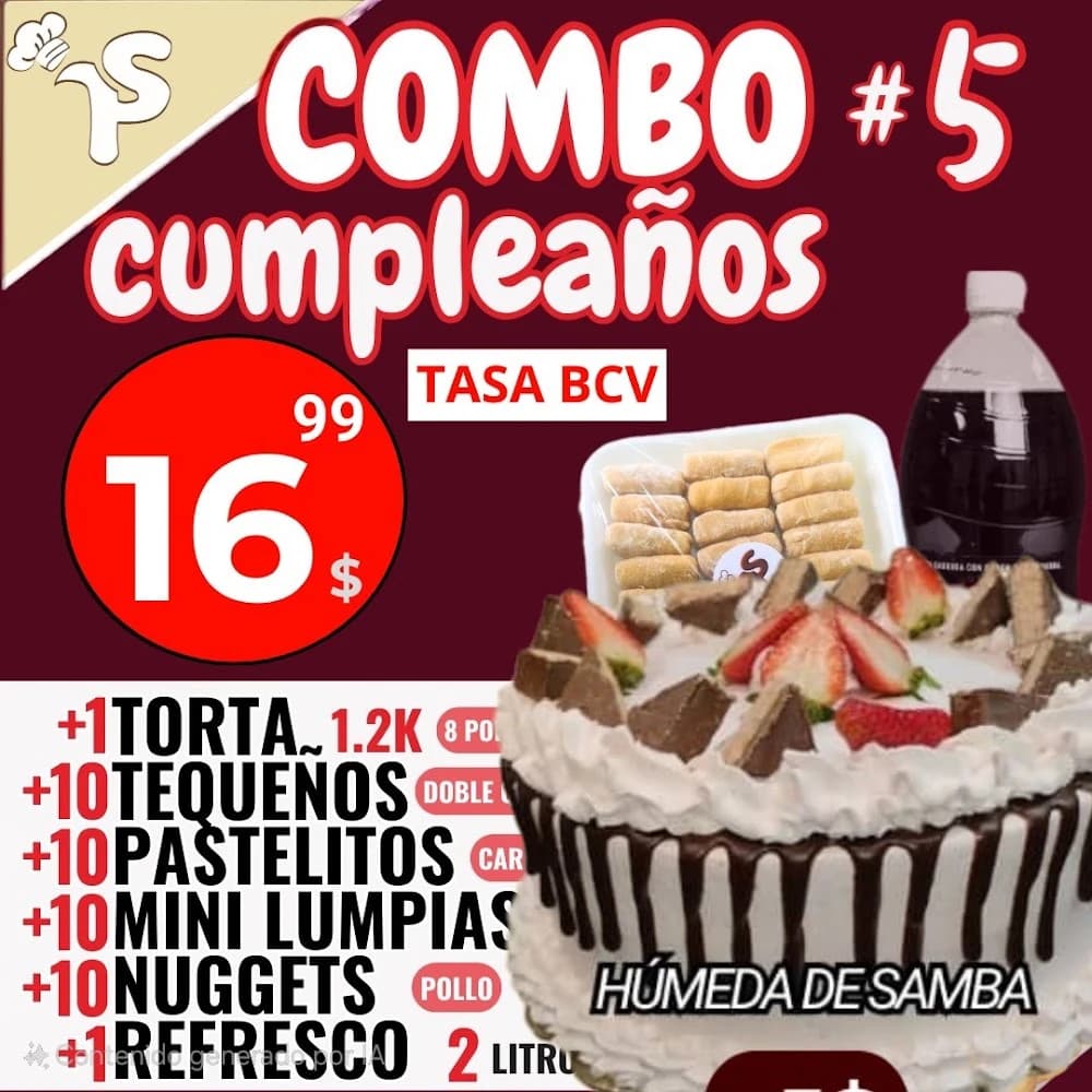 Combo cumpleaños CINCO Torta 29
