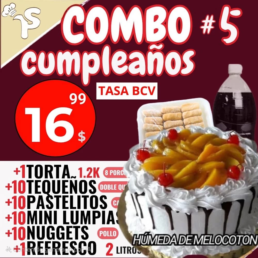 Combo cumpleaños CINCO Torta 30