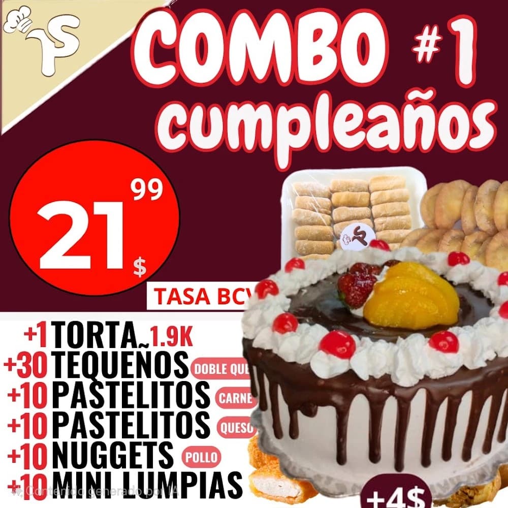 Combo cumpleaños CINCO Torta 18