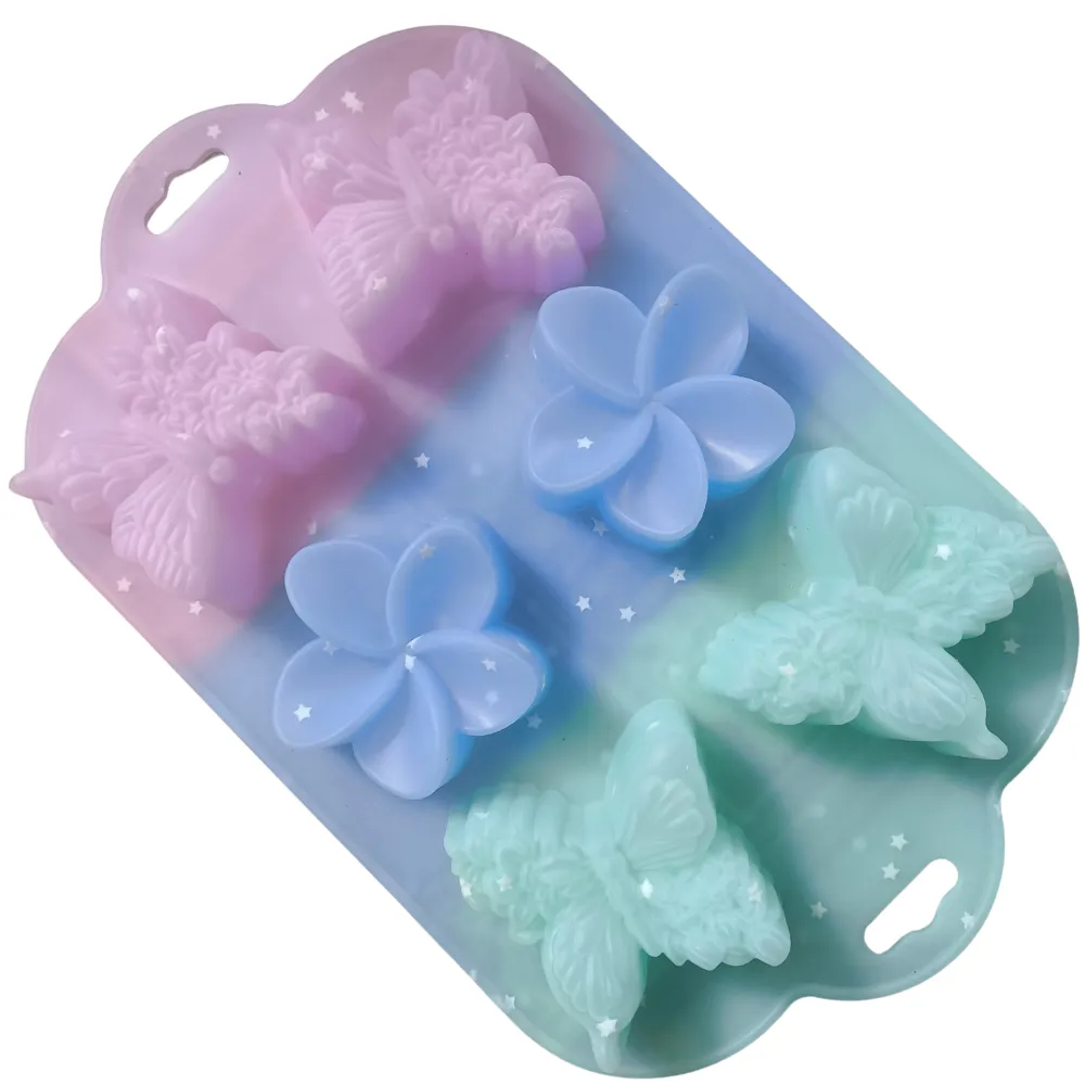 Molde mariposas y flores